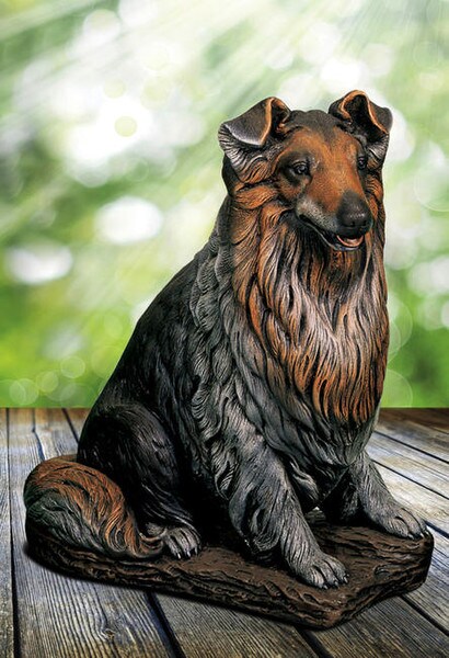 Shelty Garden Dog Sculpture Cement Shetland Sheepdog Sheltie